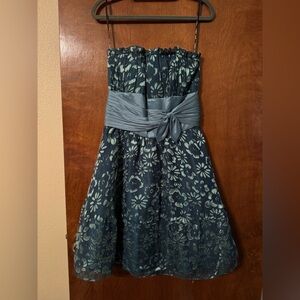 Strapless Betsey Johnson Teal Cocktail Dress